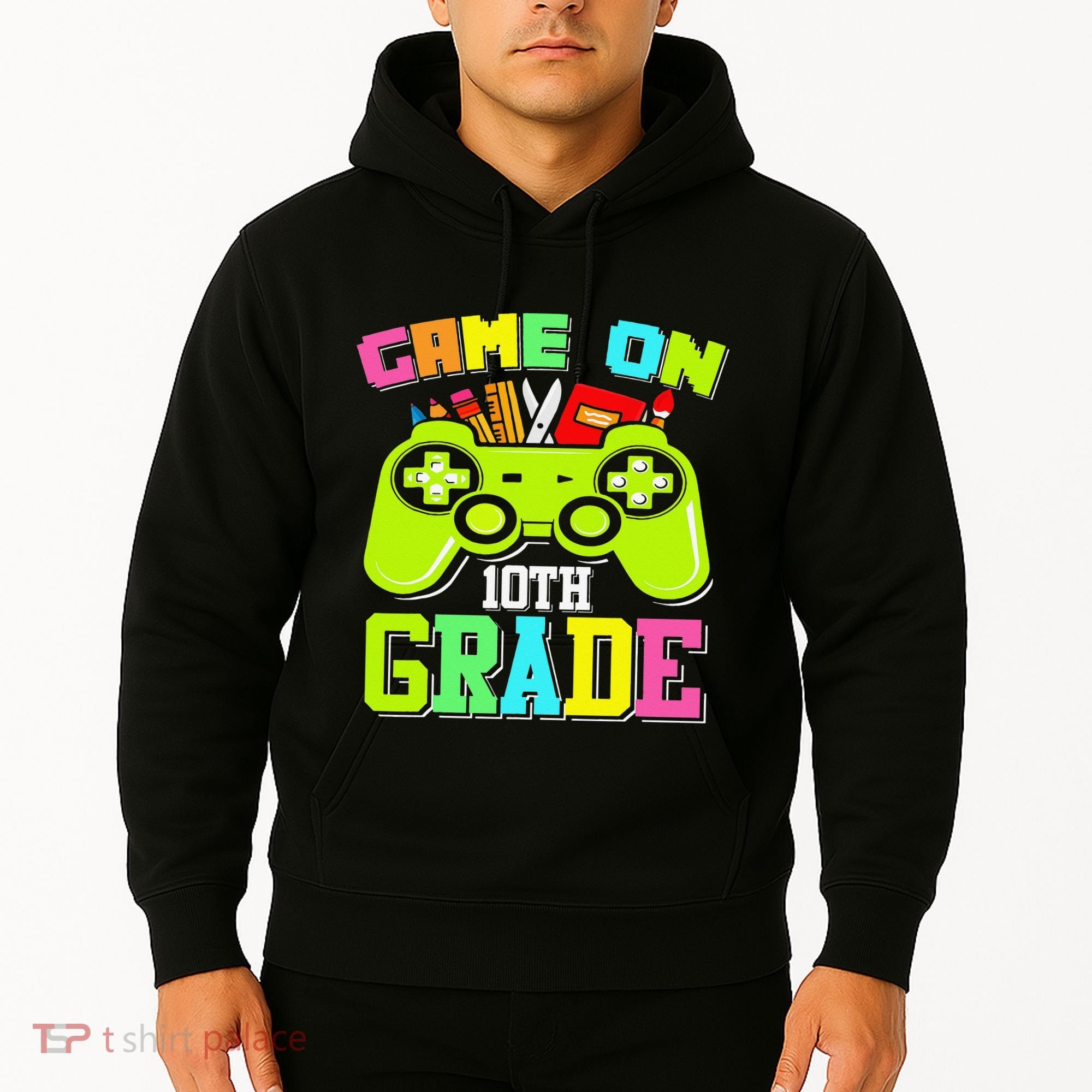 Game On 10th Grade Gamer Back to School Students Hoodie