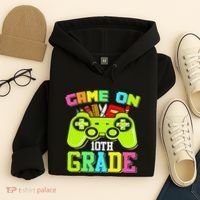 Game On 10th Grade Gamer Back to School Students Hoodie thumb 4