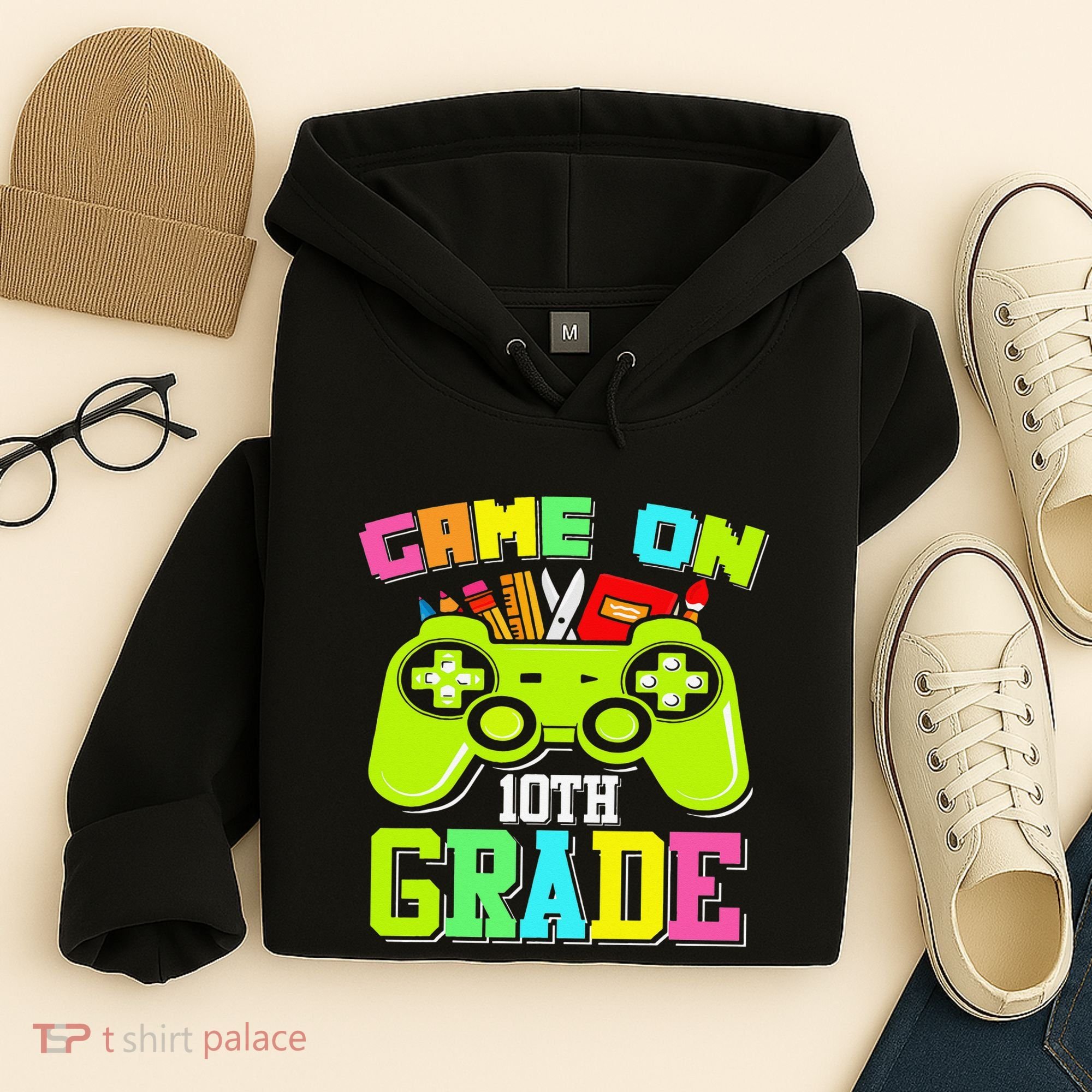 Game On 10th Grade Gamer Back to School Students Hoodie