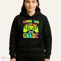 Game On 10th Grade Gamer Back to School Students Hoodie thumb 5