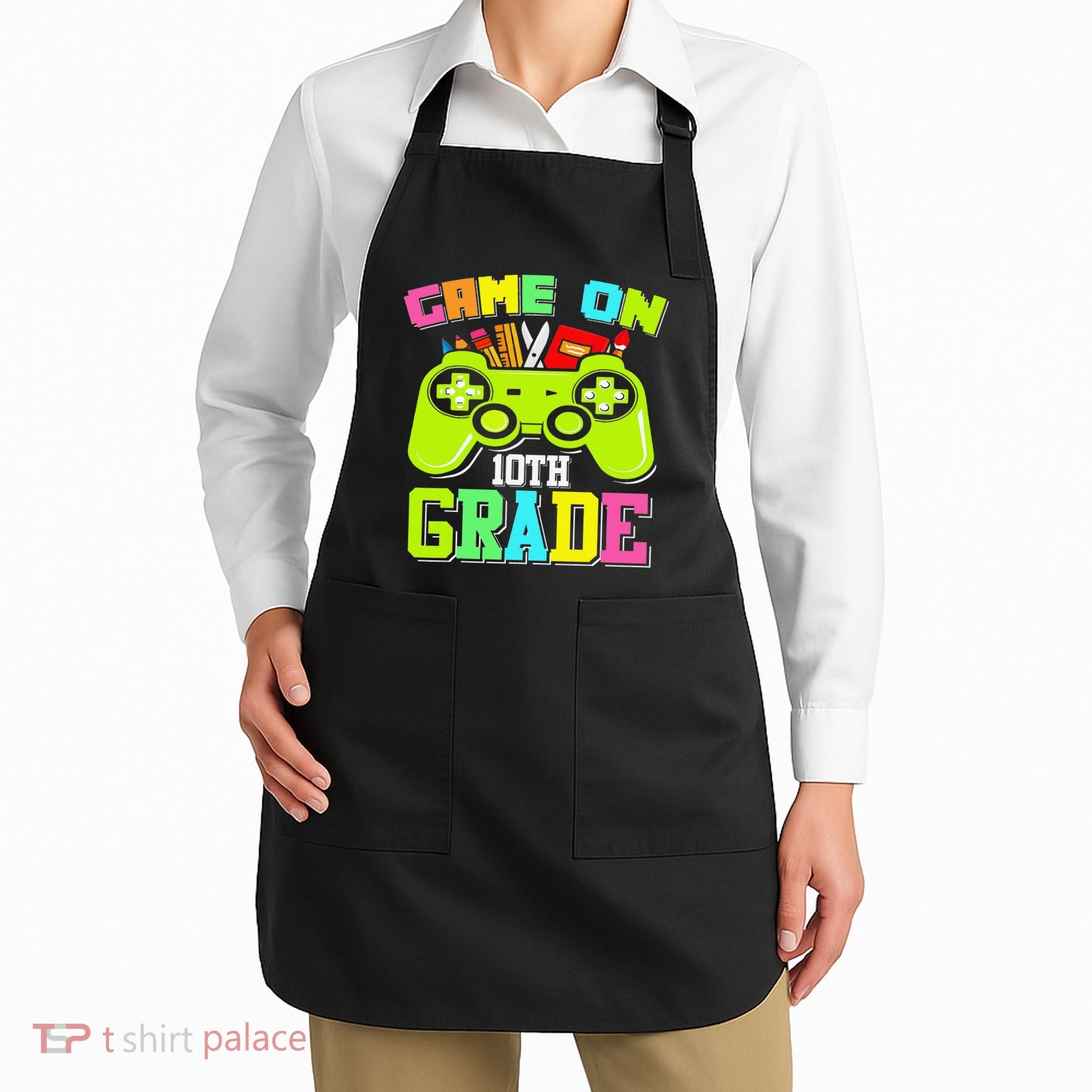 Game On 10th Grade Gamer Back to School Students Apron