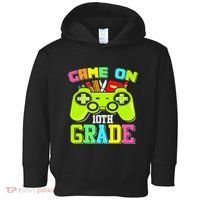 Game On 10th Grade Gamer Back to School Students Toddler Hoodie thumb 0