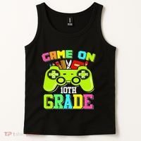 Game On 10th Grade Gamer Back to School Students Tank Top thumb 2