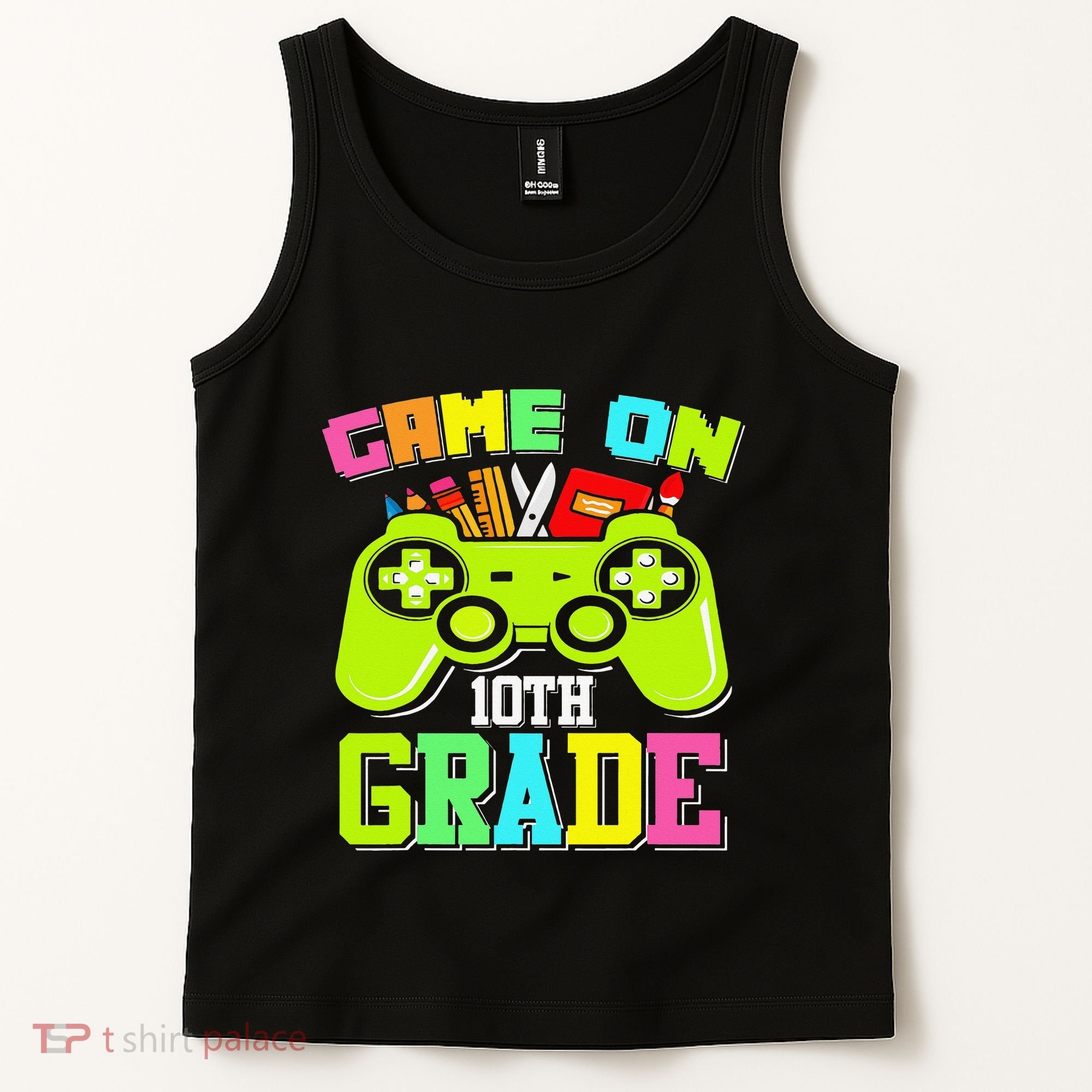 Game On 10th Grade Gamer Back to School Students Tank Top
