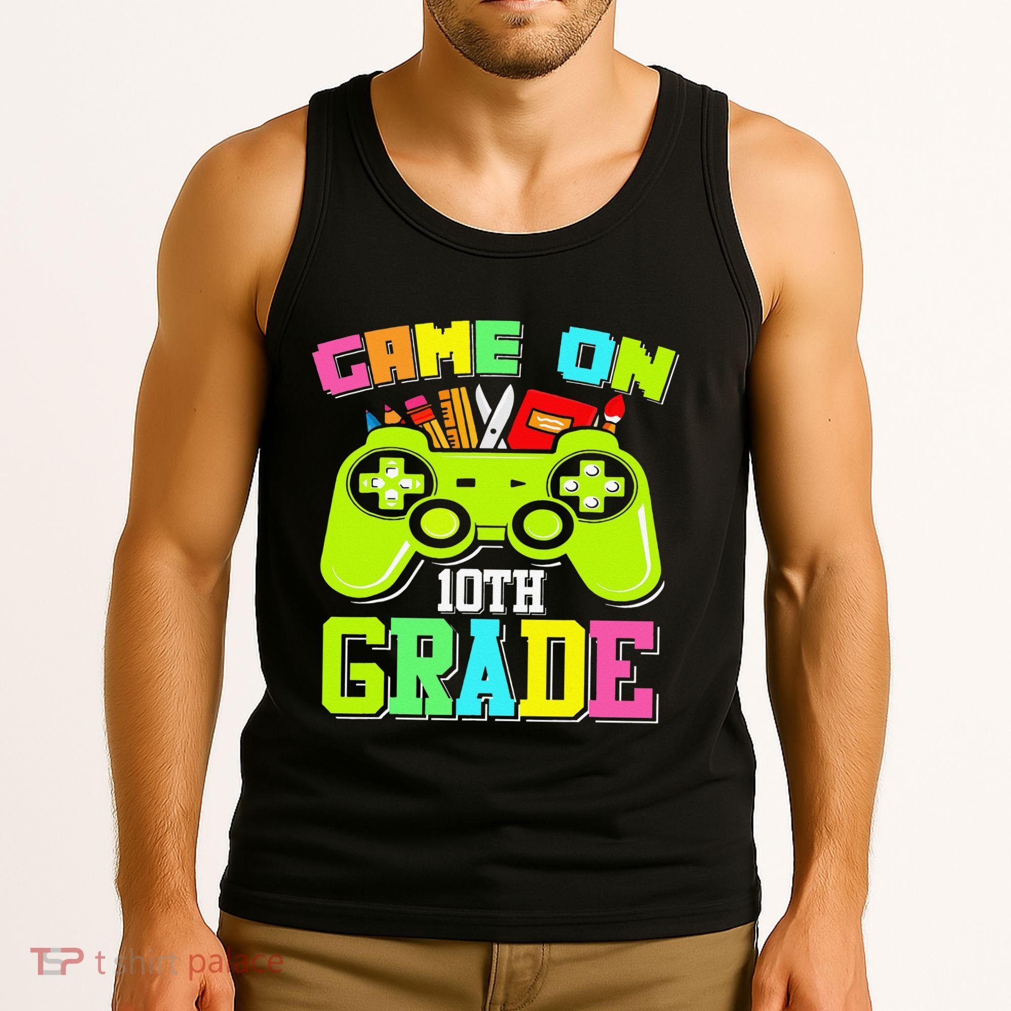 Game On 10th Grade Gamer Back to School Students Tank Top
