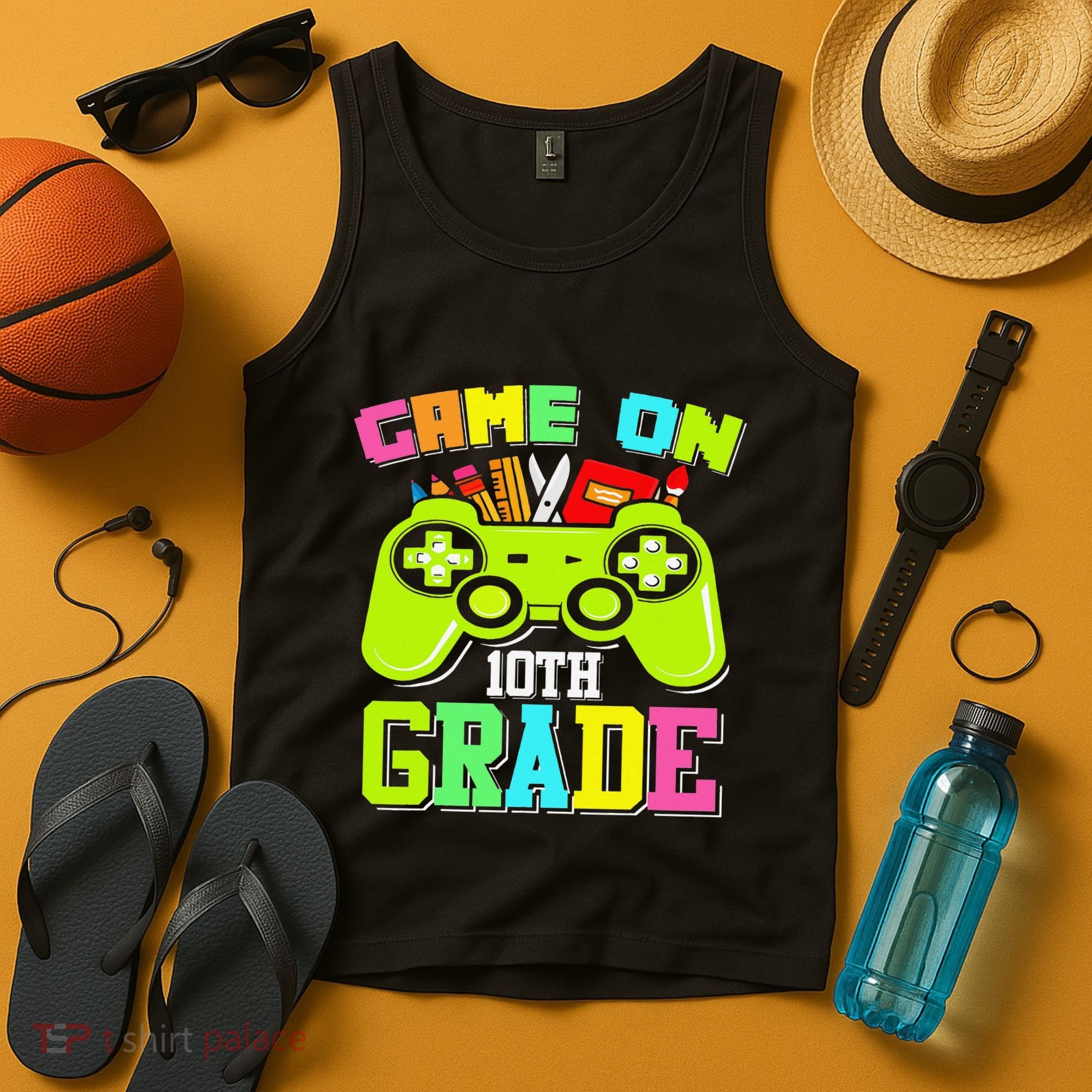 Game On 10th Grade Gamer Back to School Students Tank Top