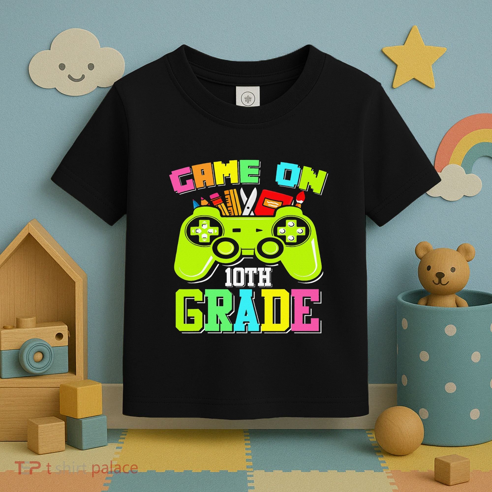 Game On 10th Grade Gamer Back to School Students Toddler T-Shirt