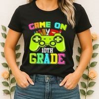 Game On 10th Grade Gamer Back to School Students Women's T-Shirt thumb 2
