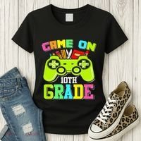 Game On 10th Grade Gamer Back to School Students Women's T-Shirt thumb 3