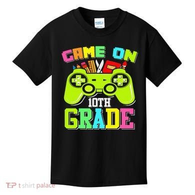 Game On 10th Grade Gamer Back to School Students Kids T-Shirt