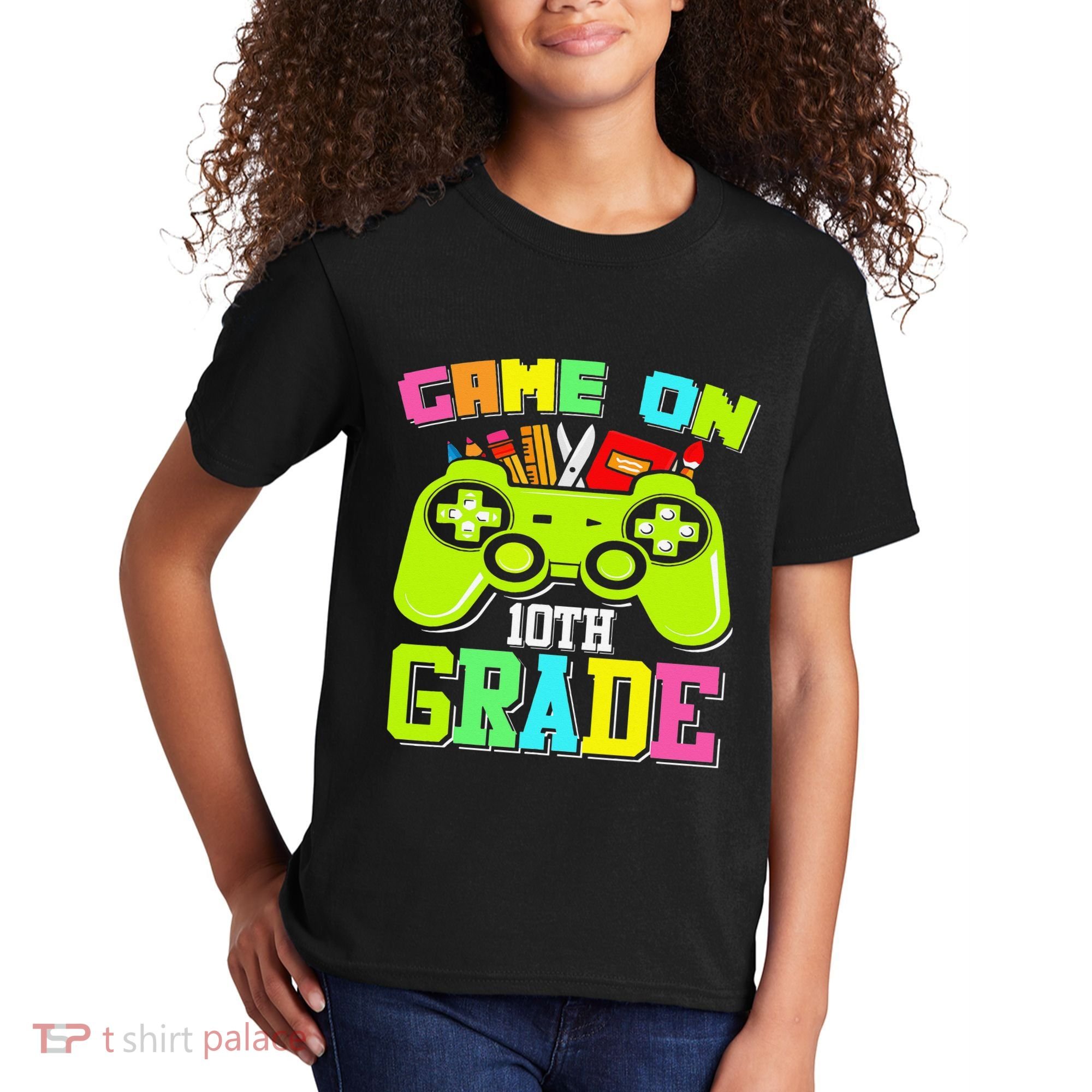 Game On 10th Grade Gamer Back to School Students Kids T-Shirt