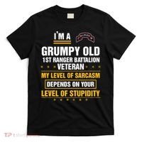 Grumpy Old 1st Ranger Battalion Veteran Soldier Funny Xmas T-Shirt thumb 0