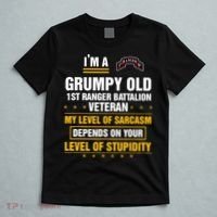 Grumpy Old 1st Ranger Battalion Veteran Soldier Funny Xmas T-Shirt thumb 5