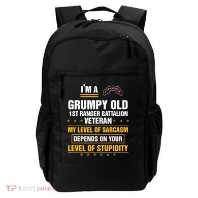 Grumpy Old 1st Ranger Battalion Veteran Soldier Funny Xmas Backpack