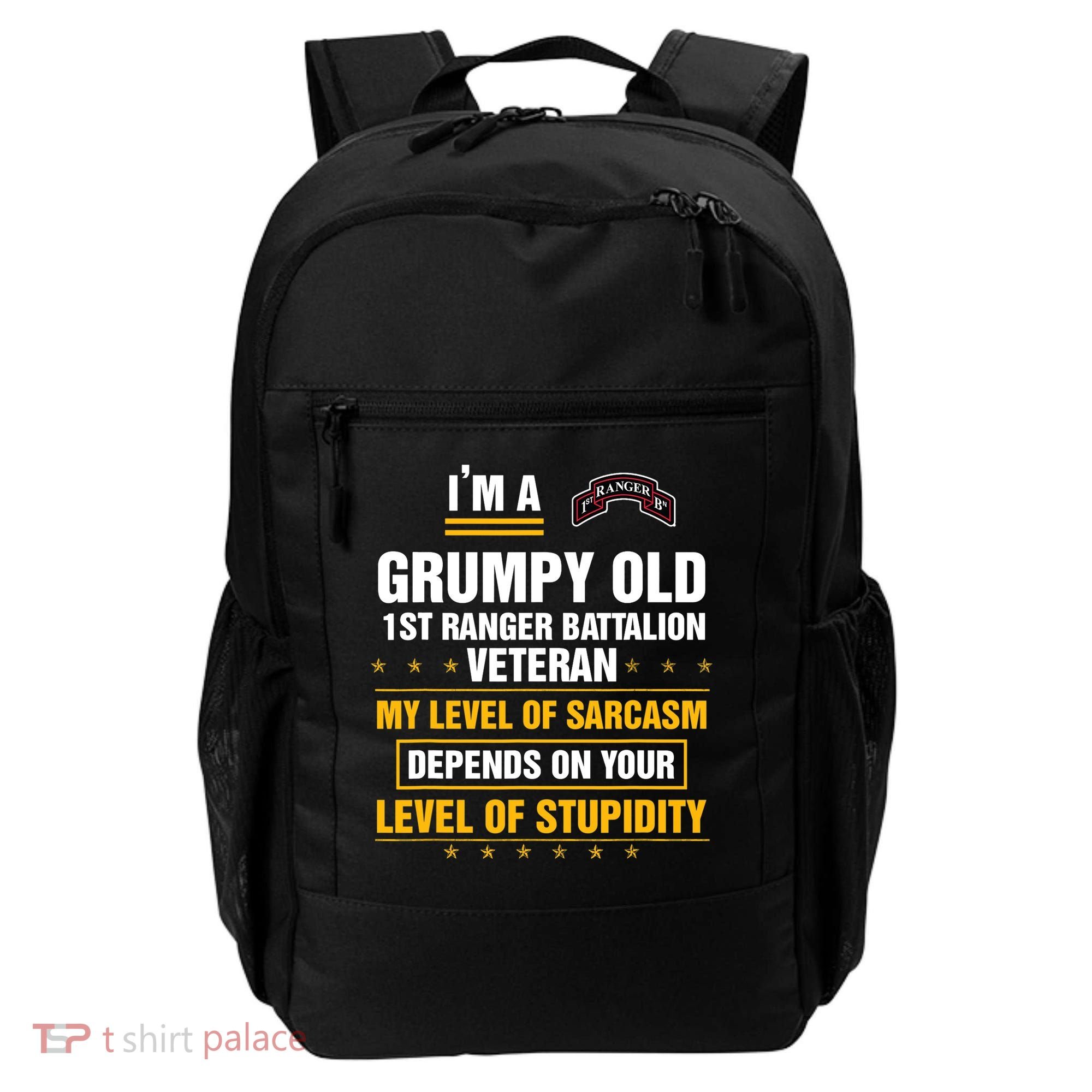 Grumpy Old 1st Ranger Battalion Veteran Soldier Funny Xmas Backpack