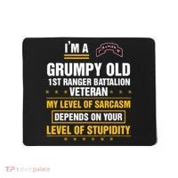 Grumpy Old 1st Ranger Battalion Veteran Soldier Funny Xmas Mousepad thumb 0