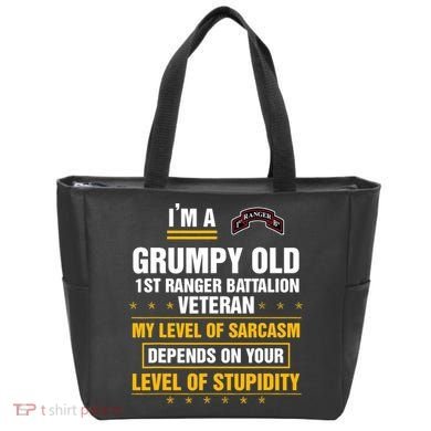 Grumpy Old 1st Ranger Battalion Veteran Soldier Funny Xmas Tote Bag