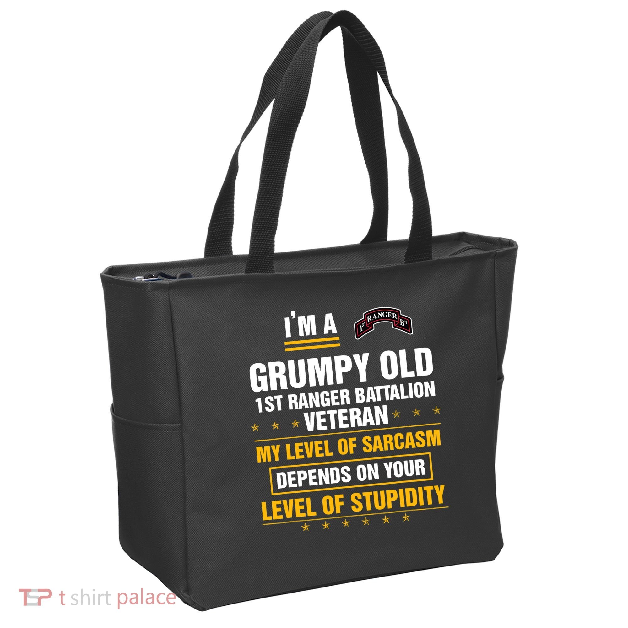 Grumpy Old 1st Ranger Battalion Veteran Soldier Funny Xmas Tote Bag
