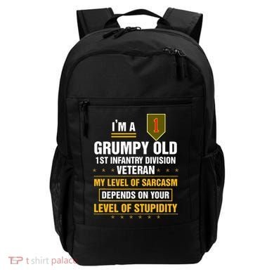 Grumpy Old 1st Infantry Division Veteran Father Day Backpack