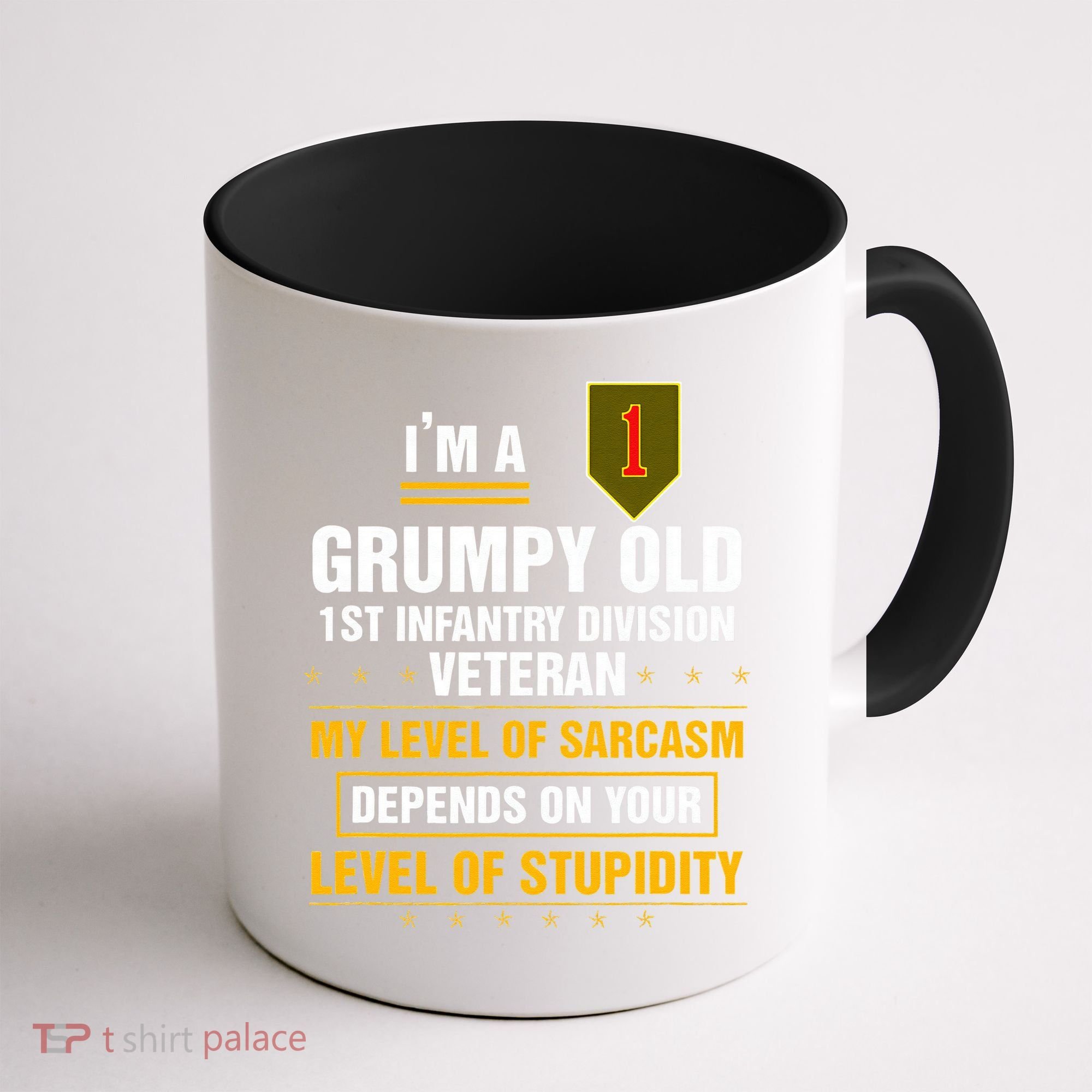 Grumpy Old 1st Infantry Division Veteran Father Day Coffee Mug