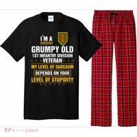 Grumpy Old 1st Infantry Division Veteran Father Day Pajama Set thumb 0