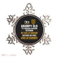 Grumpy Old 1st Infantry Division Veteran Father Day Ornament thumb 0
