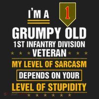 Grumpy Old 1st Infantry Division Veteran Father Day Hat thumb 2