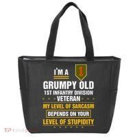 Grumpy Old 1st Infantry Division Veteran Father Day Tote Bag thumb 0