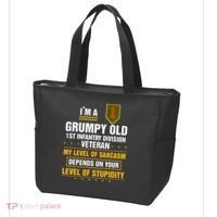 Grumpy Old 1st Infantry Division Veteran Father Day Tote Bag thumb 3