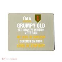 Grumpy Old 1st Infantry Division Veteran Father Day Mousepad thumb 0