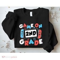 Game On 2nd Grade Second First Day School Gaming Gamer Sweatshirt thumb 2
