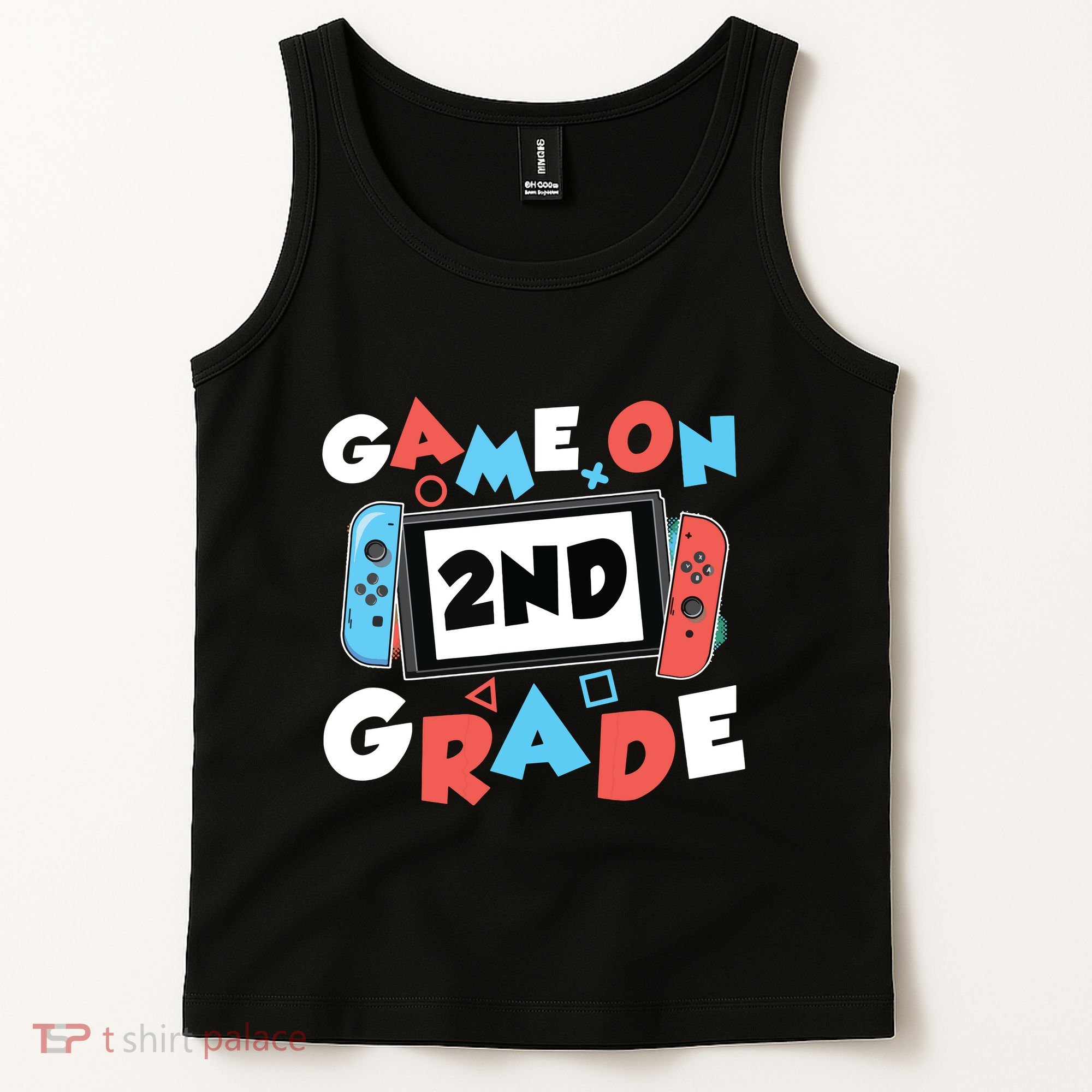 Game On 2nd Grade Second First Day School Gaming Gamer Tank Top