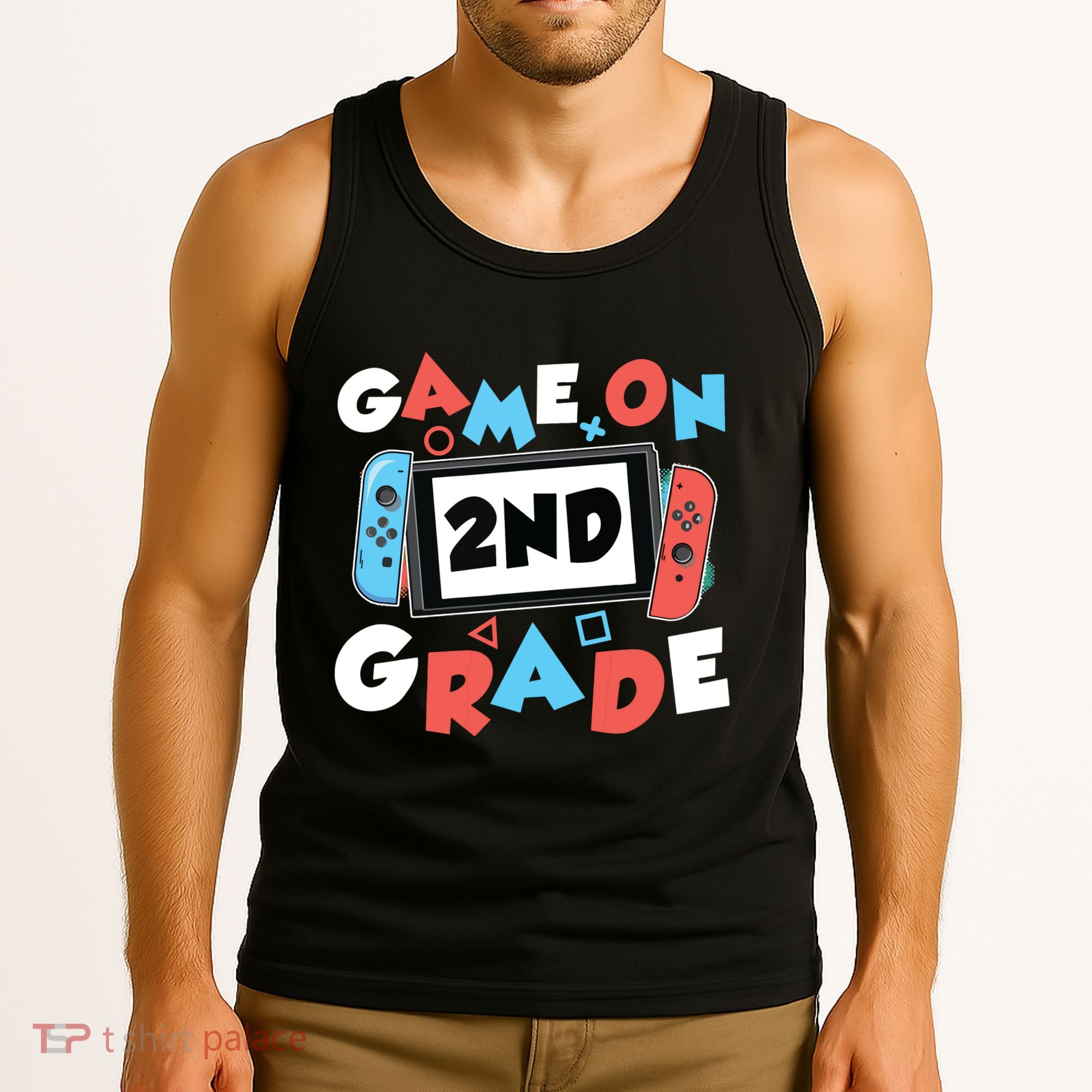 Game On 2nd Grade Second First Day School Gaming Gamer Tank Top