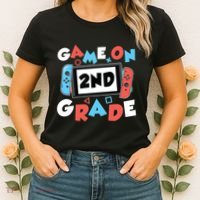 Game On 2nd Grade Second First Day School Gaming Gamer Women's T-Shirt thumb 2