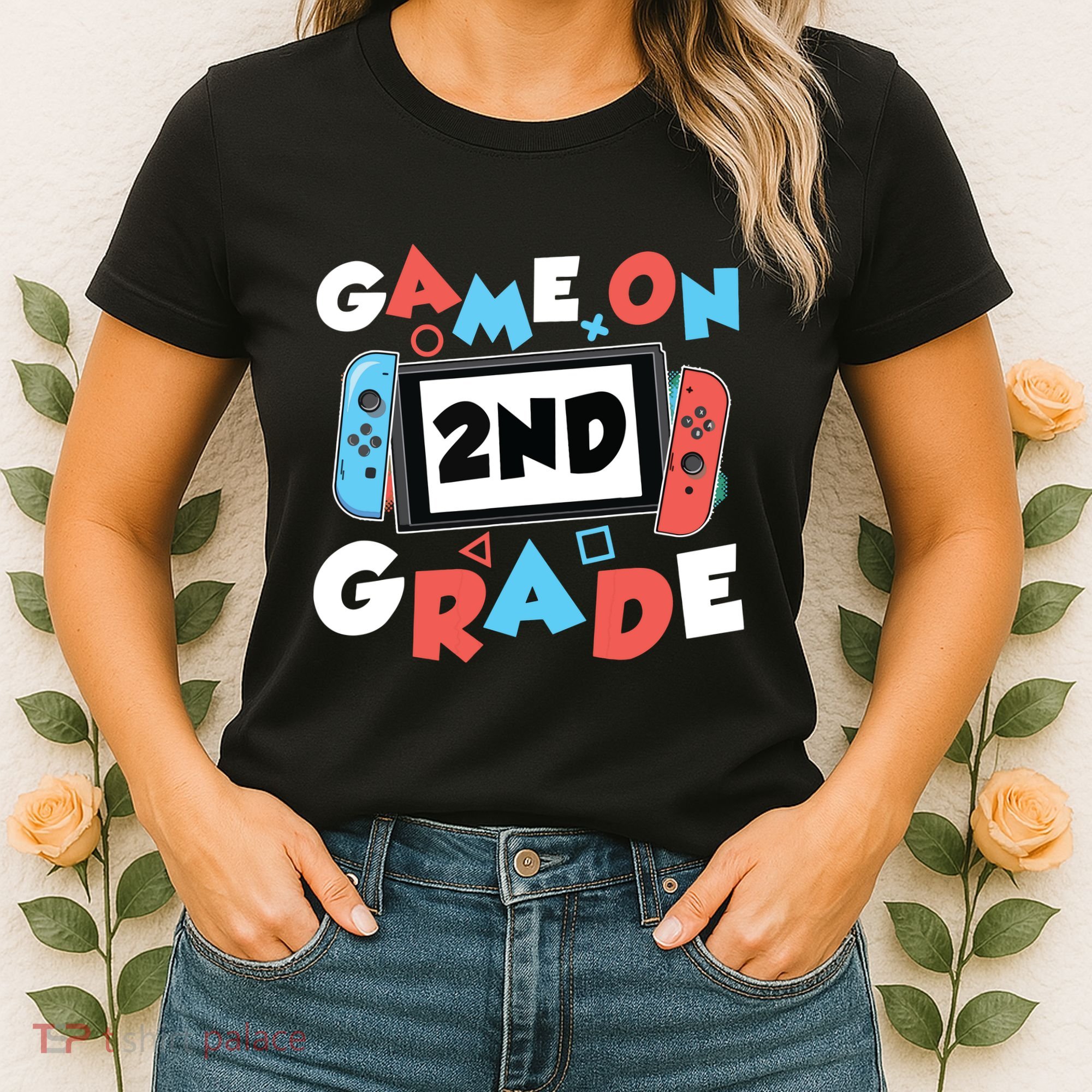 Game On 2nd Grade Second First Day School Gaming Gamer Women's T-Shirt