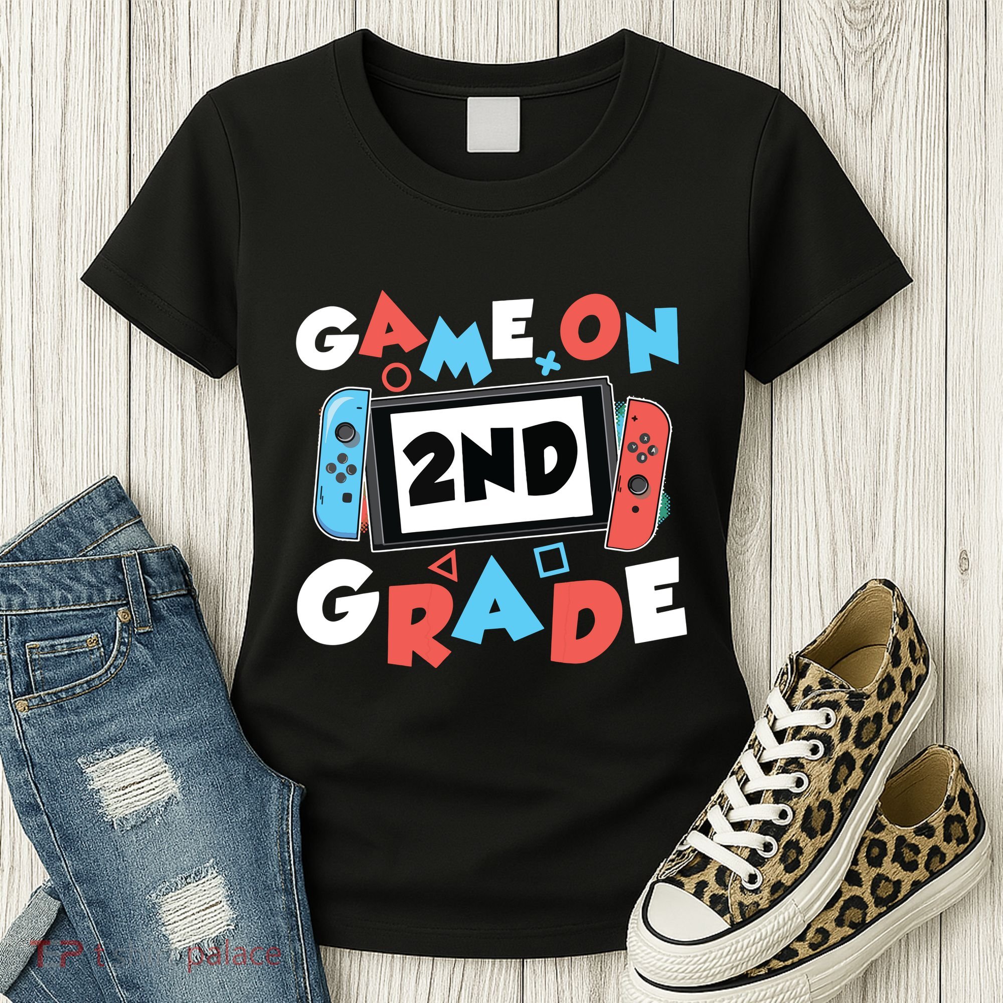 Game On 2nd Grade Second First Day School Gaming Gamer Women's T-Shirt