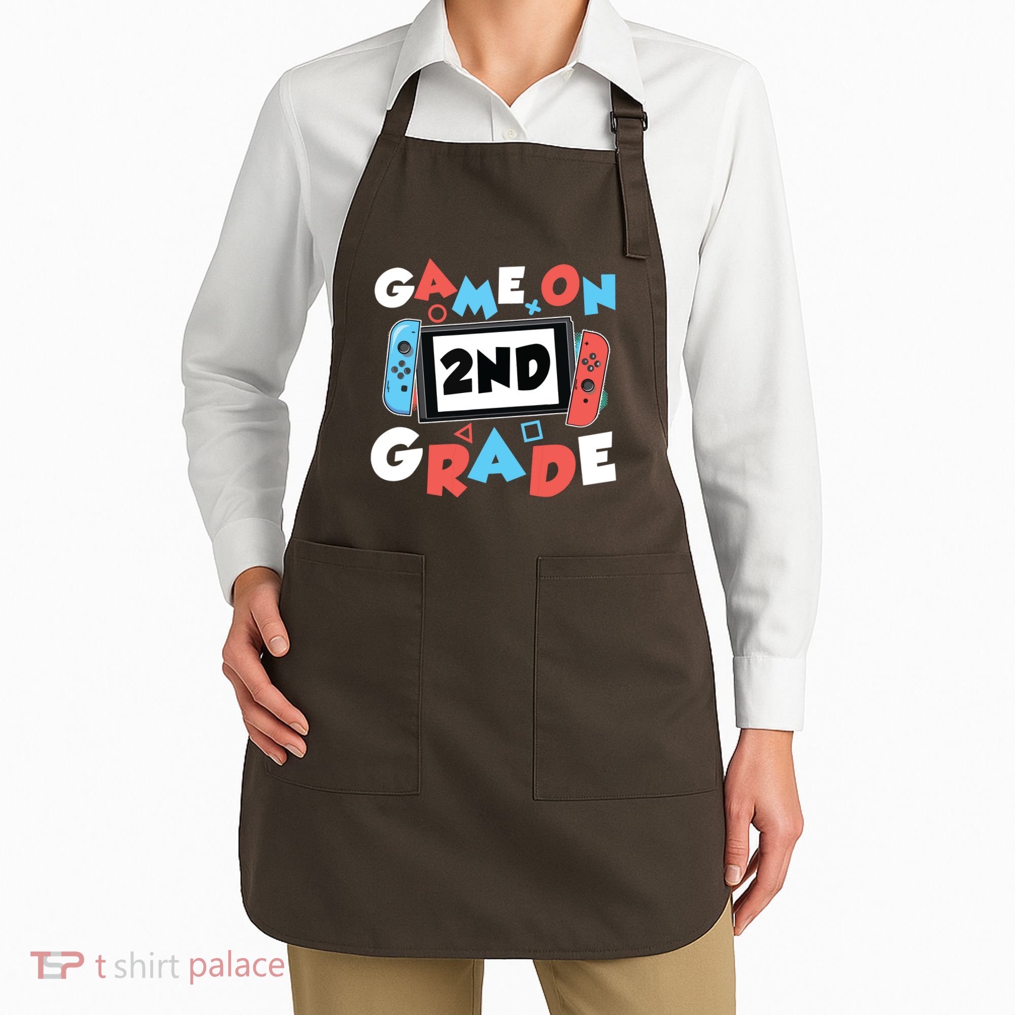 Game On 2nd Grade Second First Day School Gaming Gamer Apron