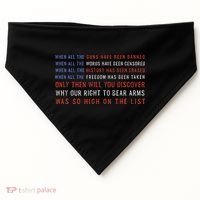 Gun Owner 2a Second Amendment Freedom Flag Quote USA-Made Doggie Bandana thumb 0