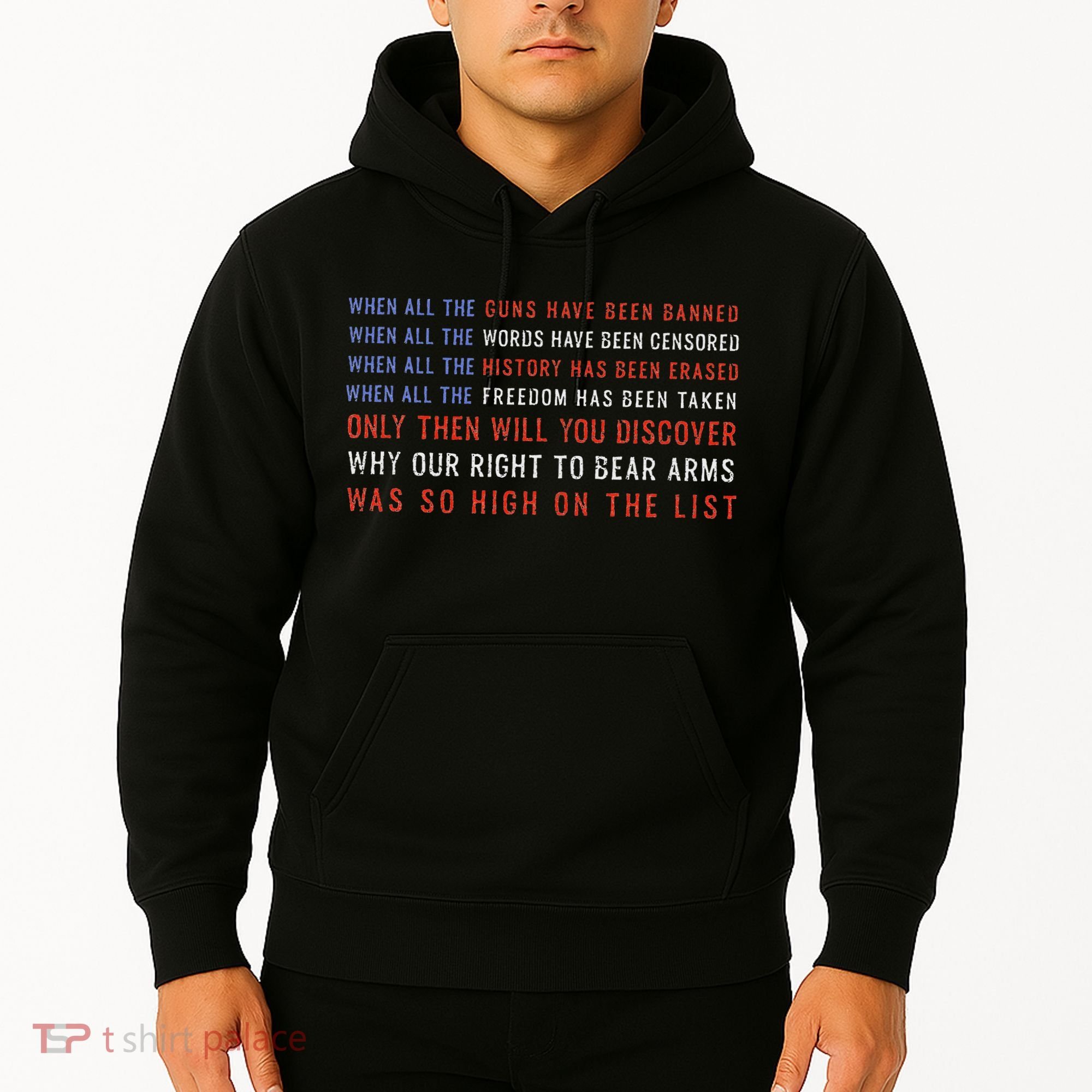 Gun Owner 2a Second Amendment Freedom Flag Quote Hoodie
