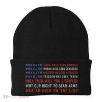 Gun Owner 2a Second Amendment Freedom Flag Quote Beanie thumb 0