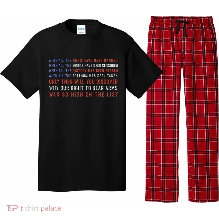 Gun Owner 2a Second Amendment Freedom Flag Quote Pajama Set