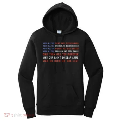 Gun Owner 2a Second Amendment Freedom Flag Quote Women's Hoodie