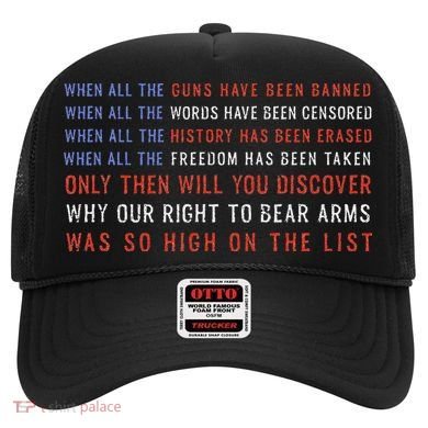 Gun Owner 2a Second Amendment Freedom Flag Quote Hat