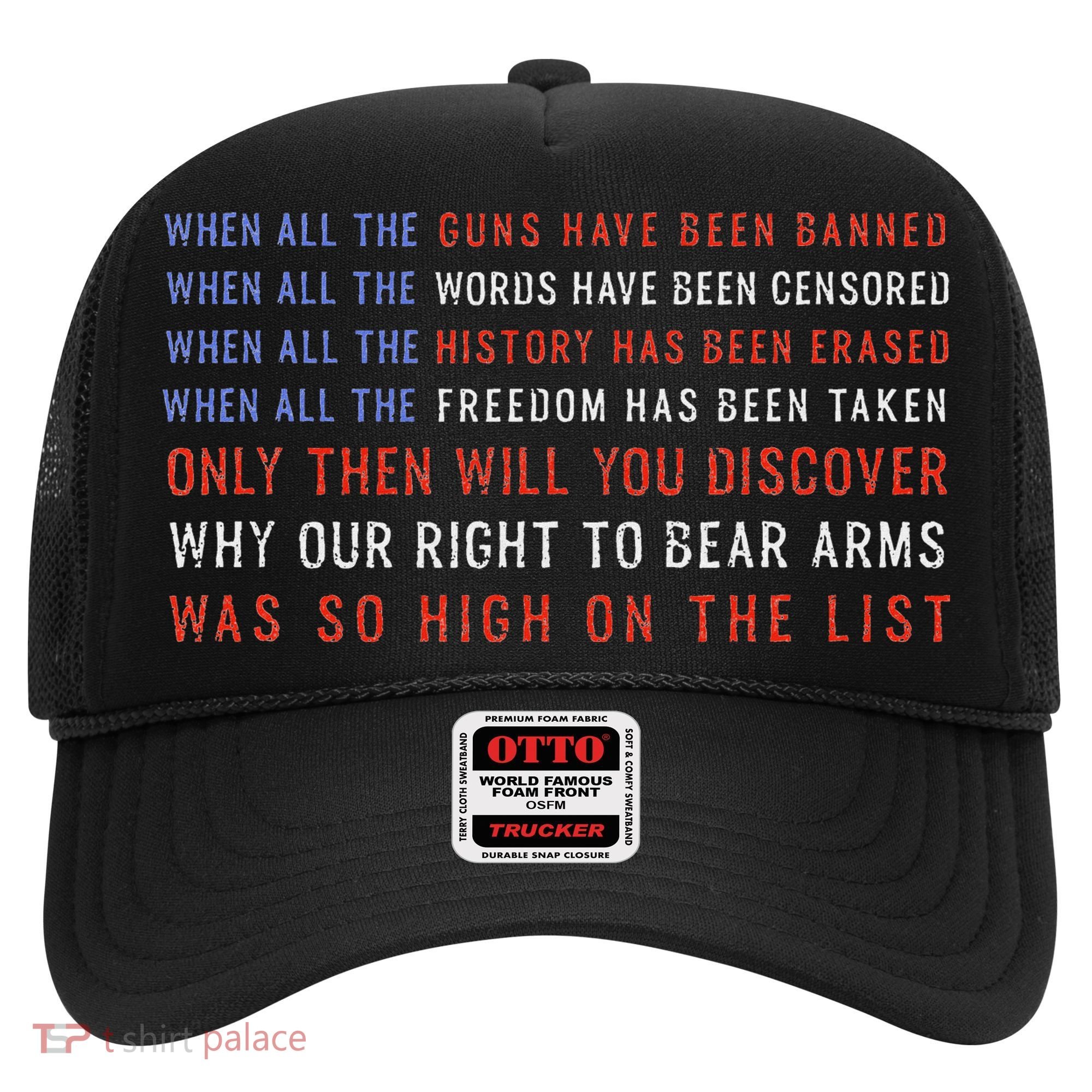 Gun Owner 2a Second Amendment Freedom Flag Quote Hat