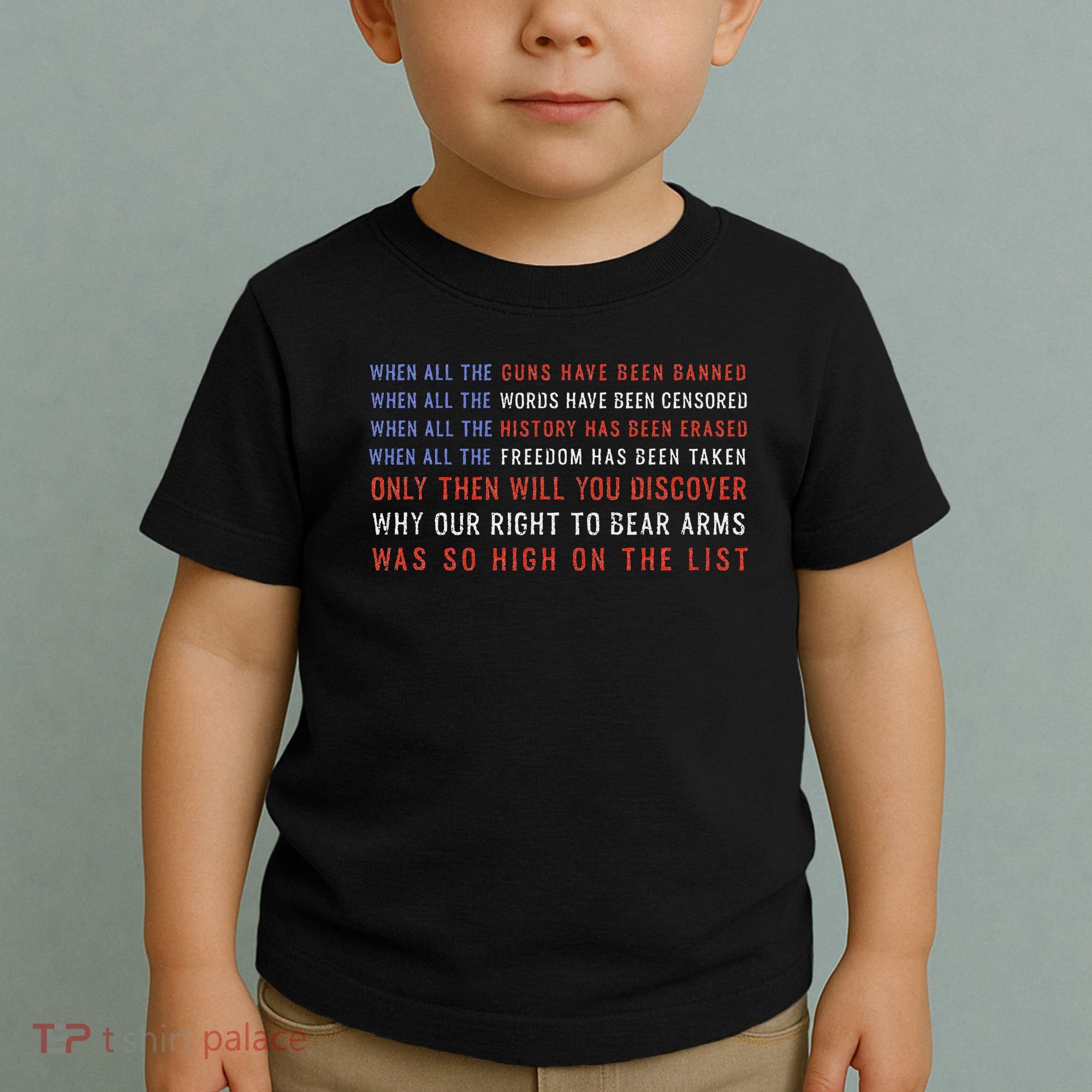 Gun Owner 2a Second Amendment Freedom Flag Quote Toddler T-Shirt