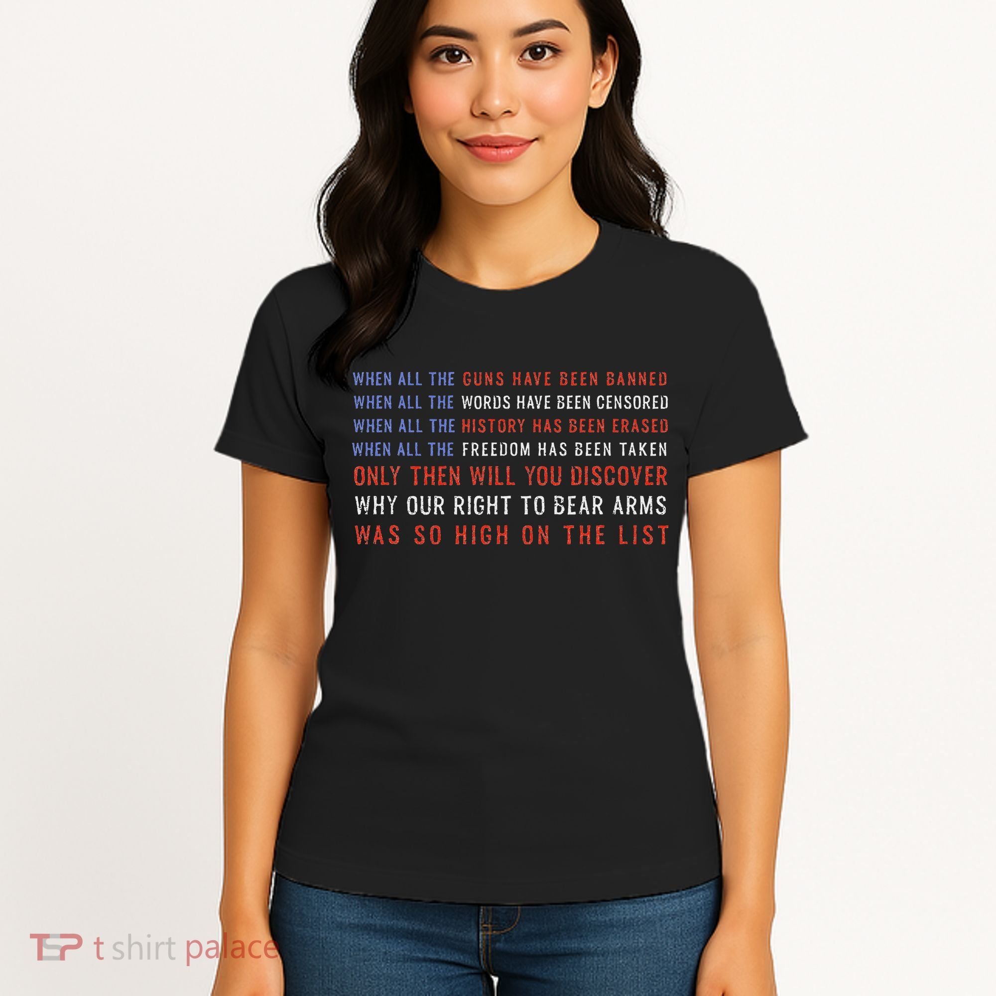 Gun Owner 2a Second Amendment Freedom Flag Quote Women's T-Shirt
