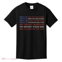 Gun Owner 2a Second Amendment Freedom Flag Quote Kids T-Shirt thumb 0