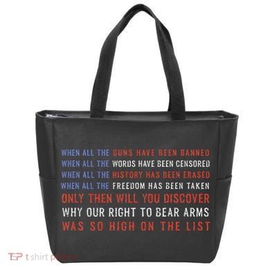 Gun Owner 2a Second Amendment Freedom Flag Quote Tote Bag