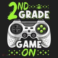 Game On 2nd Grade Back To School Funny Gamer Women's Sweatshirt thumb 2