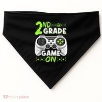 Game On 2nd Grade Back To School Funny Gamer USA-Made Doggie Bandana thumb 0